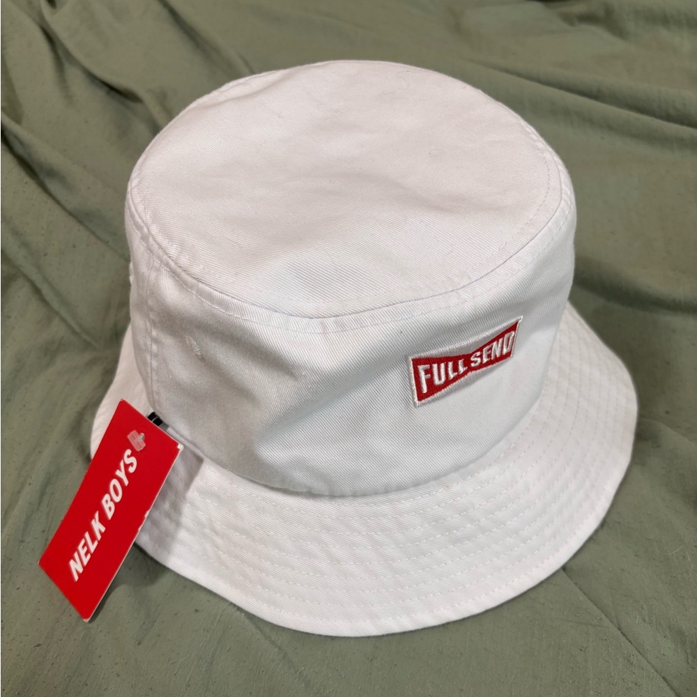 Full Send White Bucket Hat